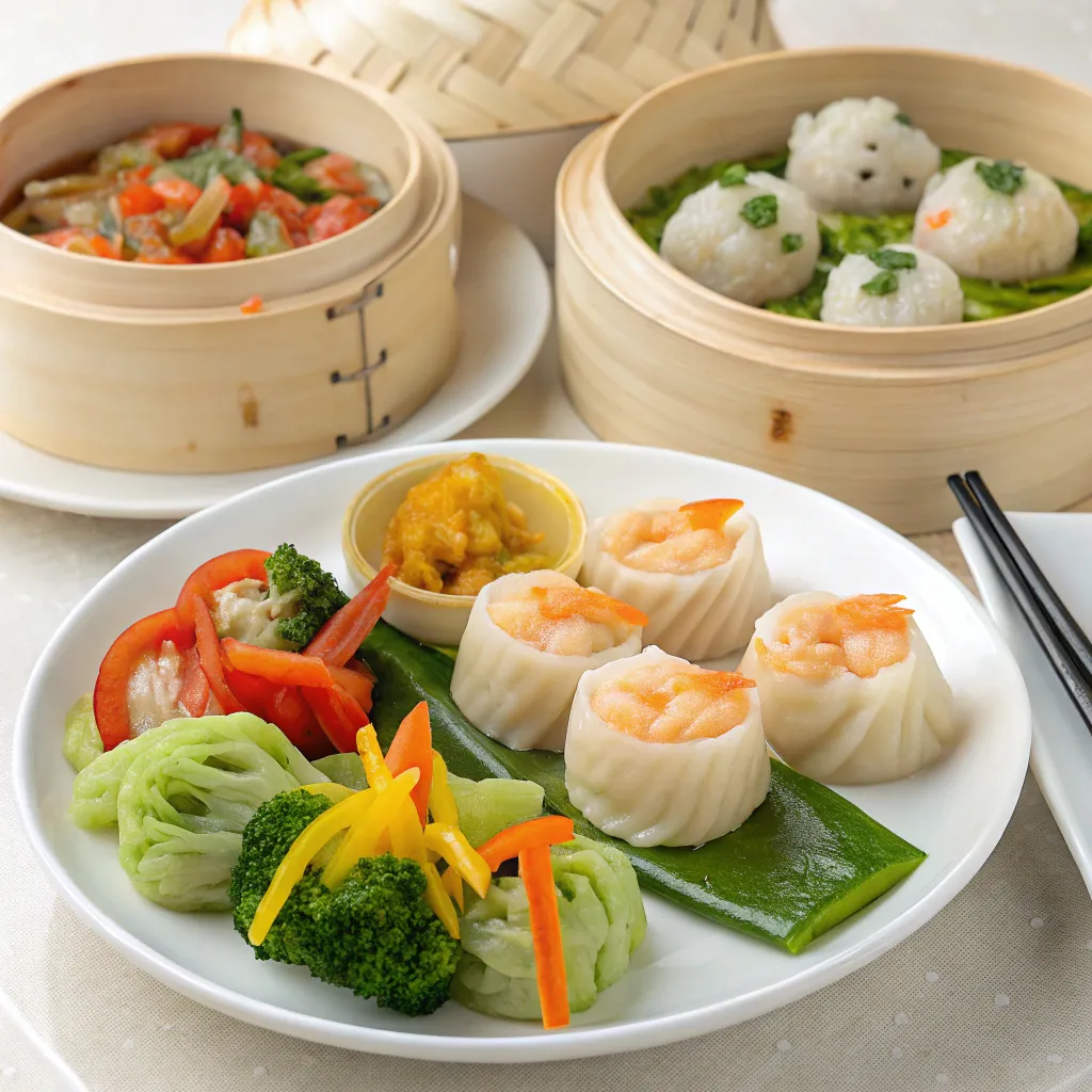 A variety of beautiful steamed dishes
